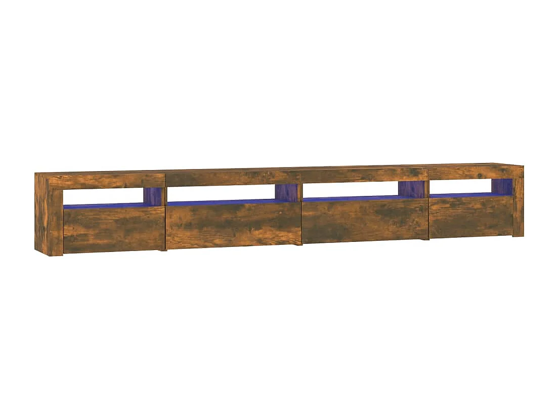 Cincinnatus  Tv-meubel met LED-verlichting 270x35x40 cm gerookt eikenkleurig