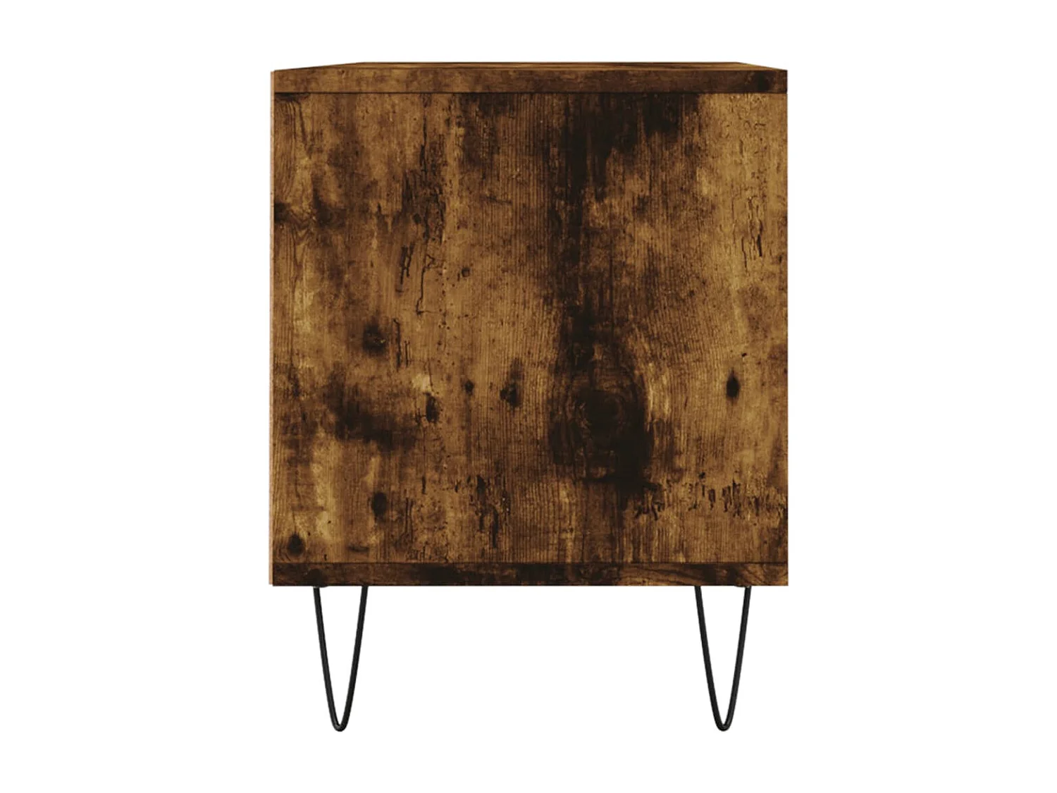 Xirin  Meuble TV chêne fumé 100x34,5x44,5 cm bois d'ingénierie