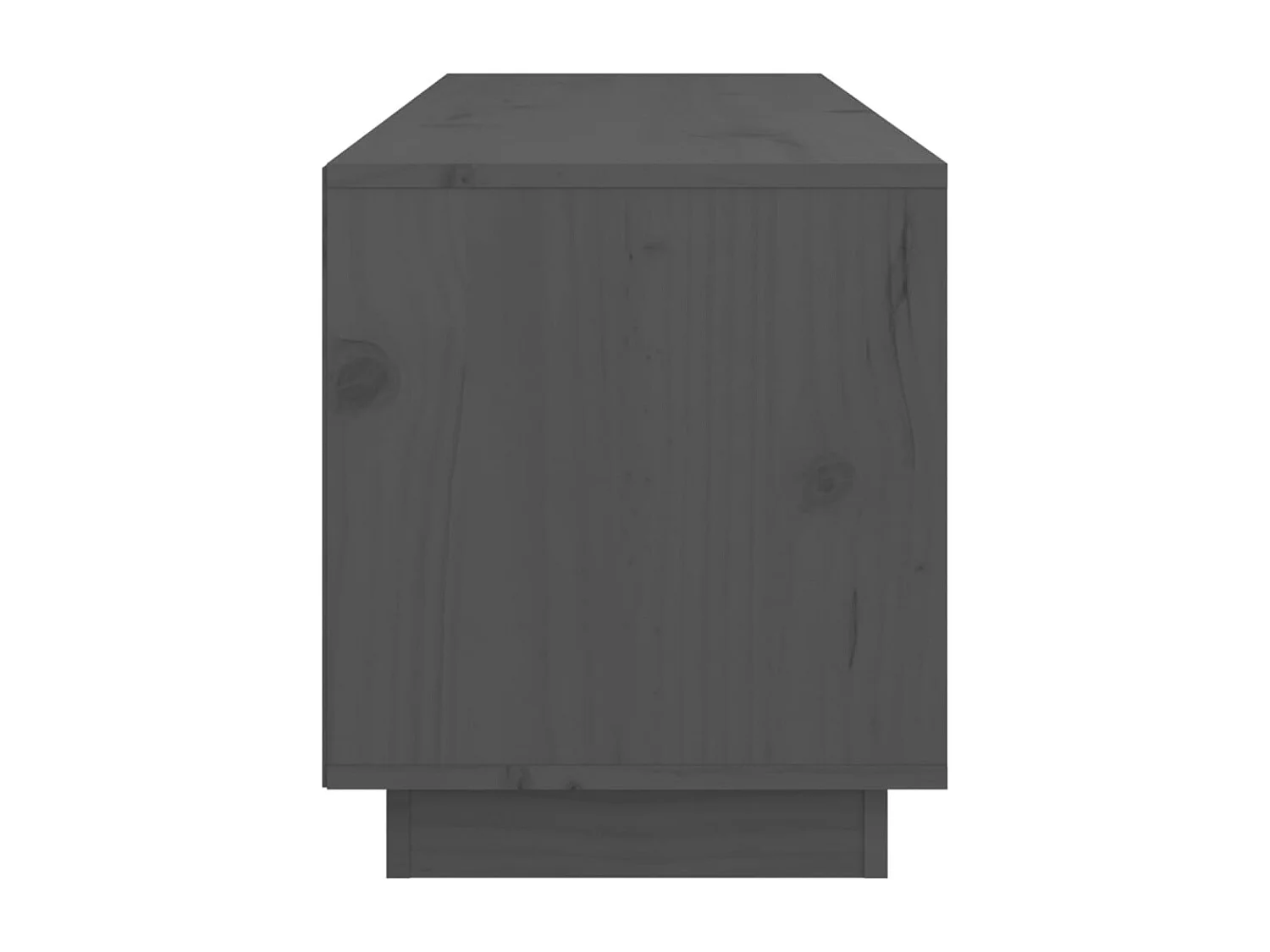 Sofia Marie  Meuble TV Gris 105x34x40 cm Bois de pin massif