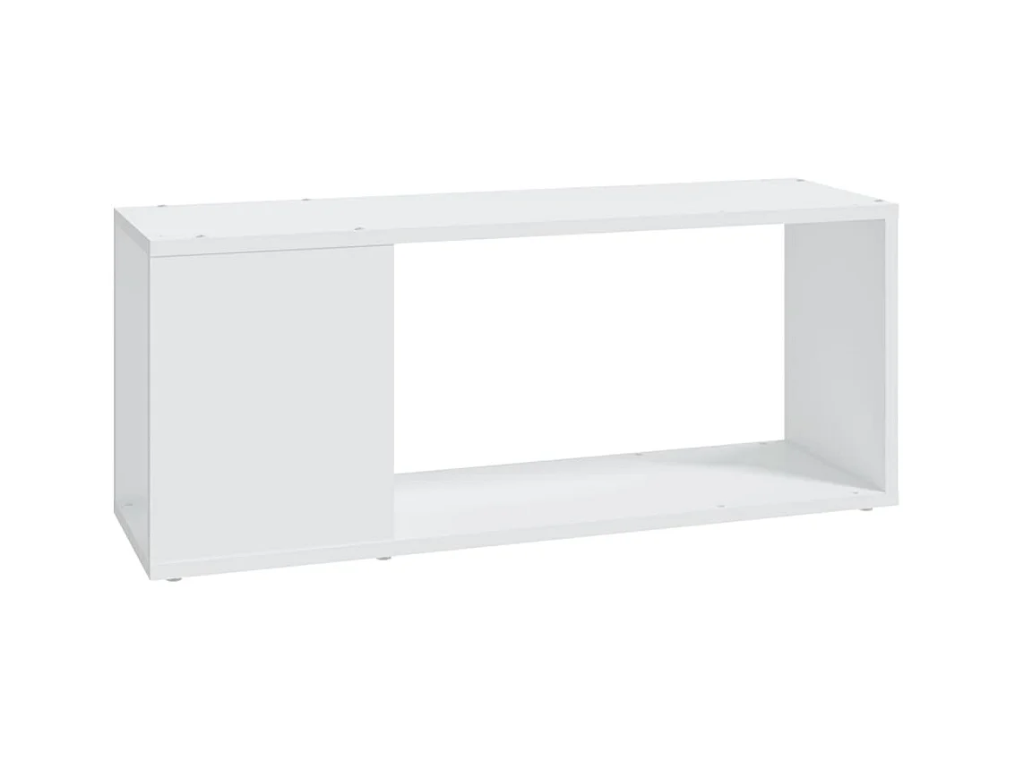 Norman  Meuble TV Blanc 80x24x32 cm Bois d'ingénierie