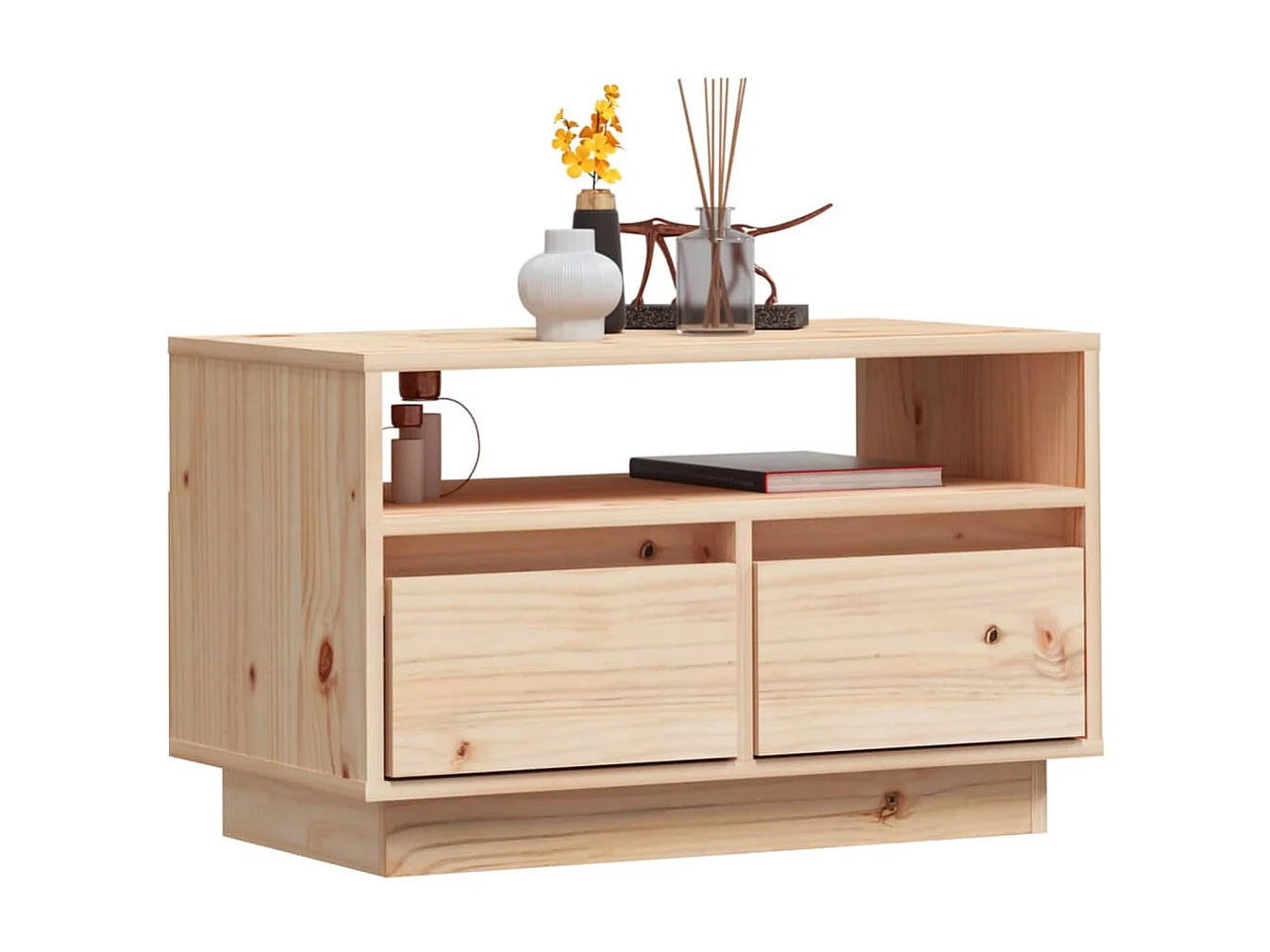 Bemidji  Meuble TV 60x35x37 cm Bois de pin massif