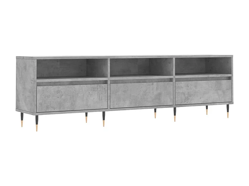 Wyren  Meuble TV gris béton 150x30x44,5 cm bois d'ingénierie