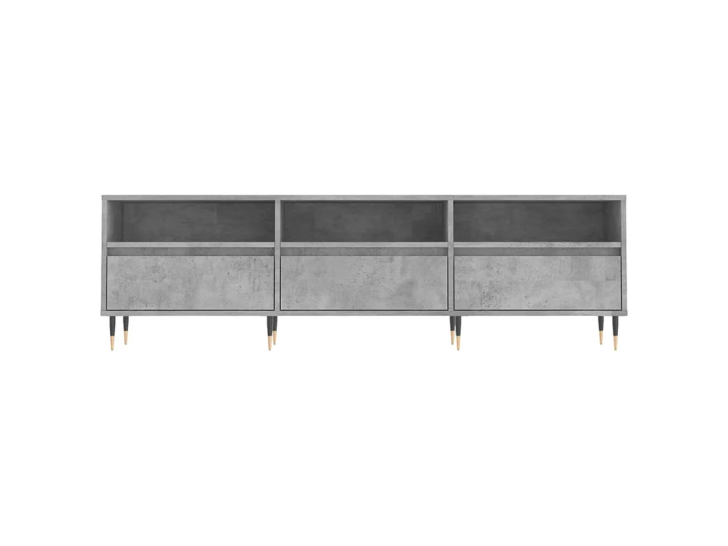 Wyren  Meuble TV gris béton 150x30x44,5 cm bois d'ingénierie
