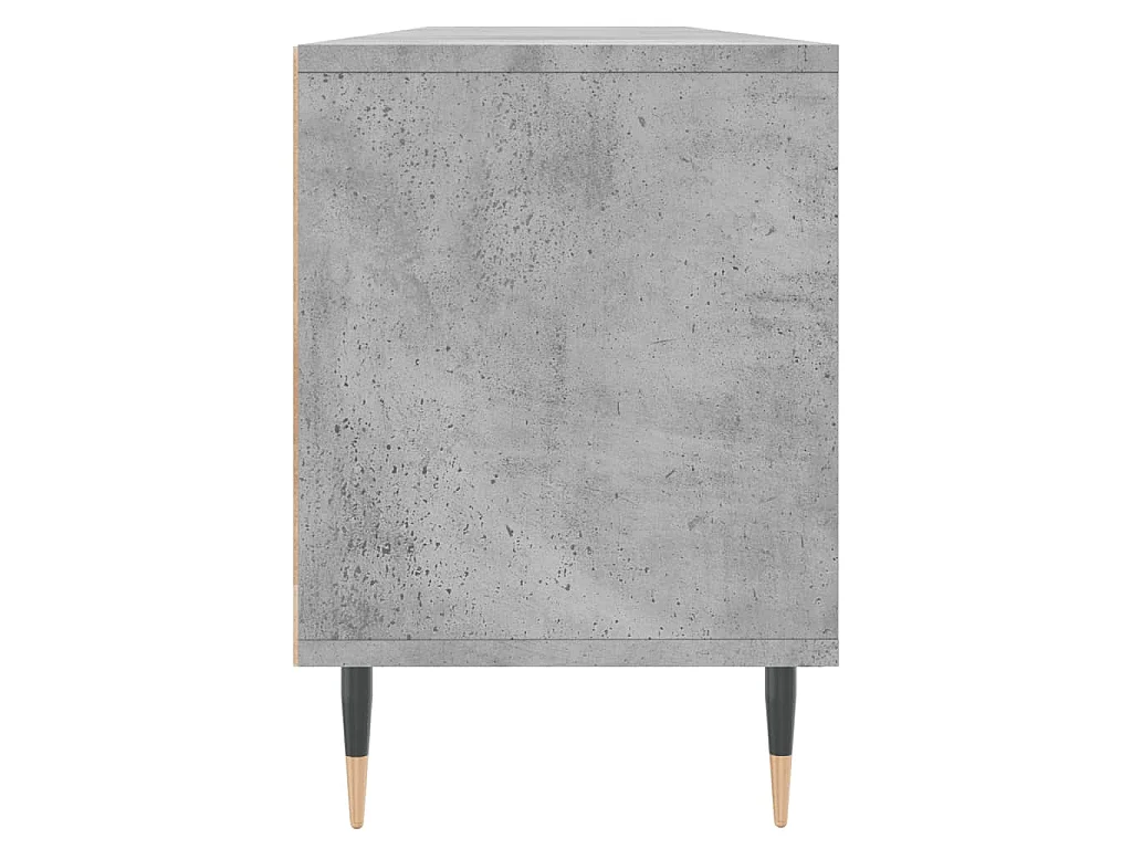 Wyren  Meuble TV gris béton 150x30x44,5 cm bois d'ingénierie