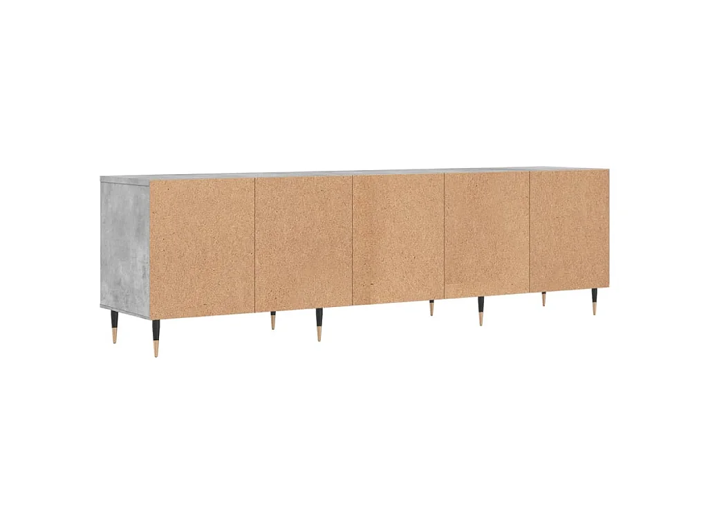 Wyren  Meuble TV gris béton 150x30x44,5 cm bois d'ingénierie