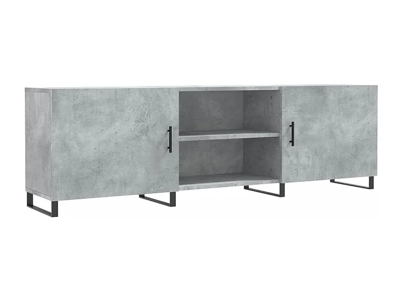 Astrid Helene  Meuble TV gris béton 150x30x50 cm bois d'ingénierie