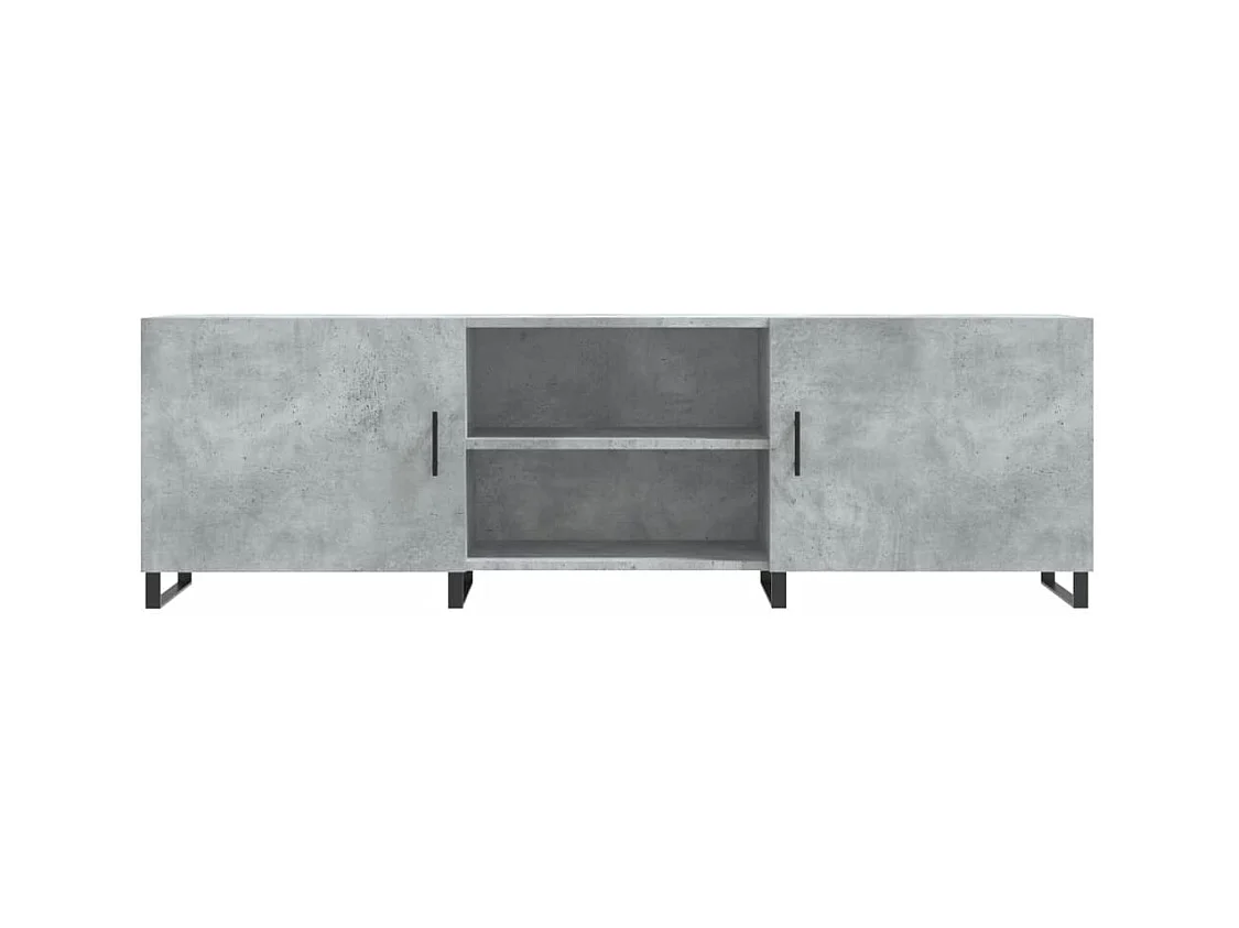Astrid Helene  Meuble TV gris béton 150x30x50 cm bois d'ingénierie