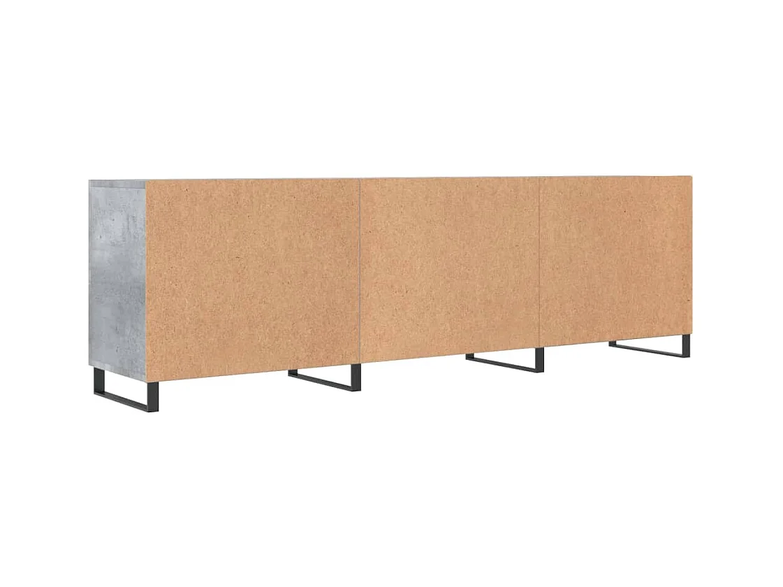 Astrid Helene  Meuble TV gris béton 150x30x50 cm bois d'ingénierie