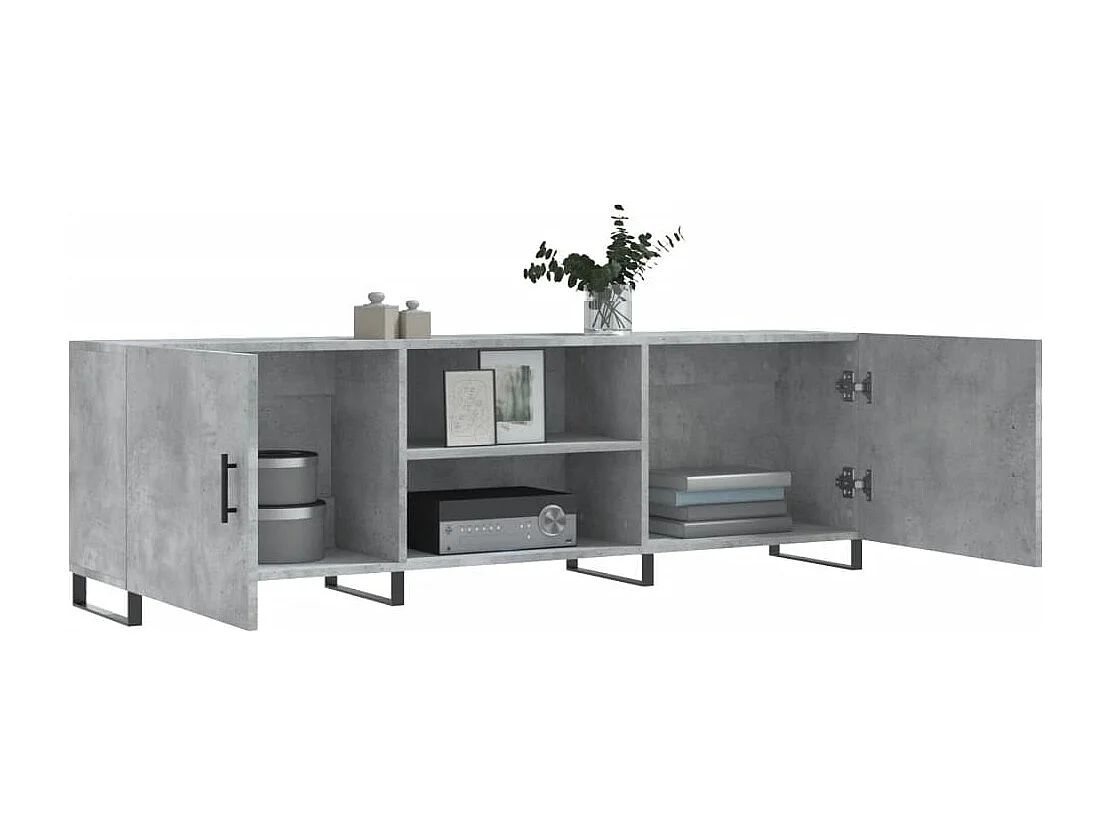 Astrid Helene  Mueble de TV madera de ingeniería gris hormigón 150x30x50 cm
