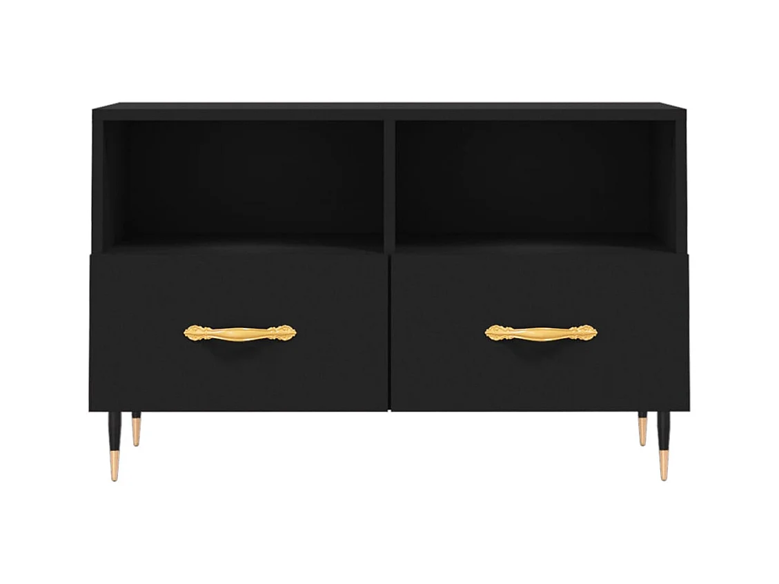Arroyo Grande  Mueble para TV madera contrachapada negro 80x36x50 cm