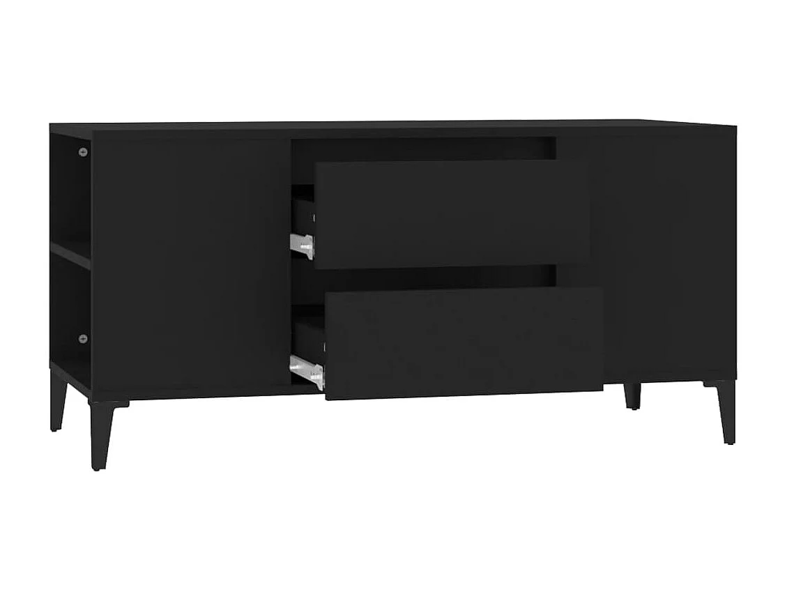 Hermiston  Tv-meubel 102x44,5x50 cm bewerkt hout zwart