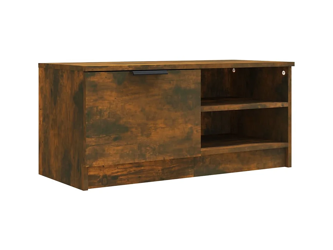 Bryvra  Tv-meubel 80x35x36,5 cm bewerkt hout gerookt eikenkleurig