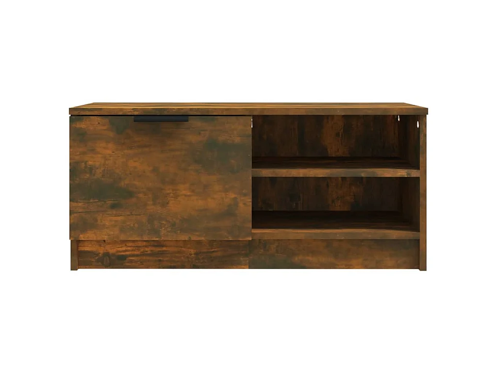 Bryvra  Tv-meubel 80x35x36,5 cm bewerkt hout gerookt eikenkleurig