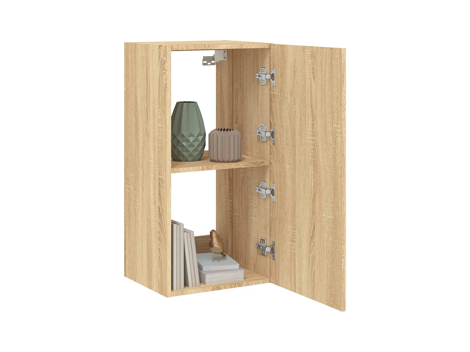 Gerben  Tv-wandmeubel met LED-verlichting 40,5x35x80 cm sonoma eiken