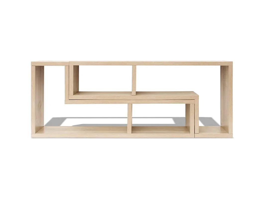 Jarah  Meuble TV double en forme de L Chêne