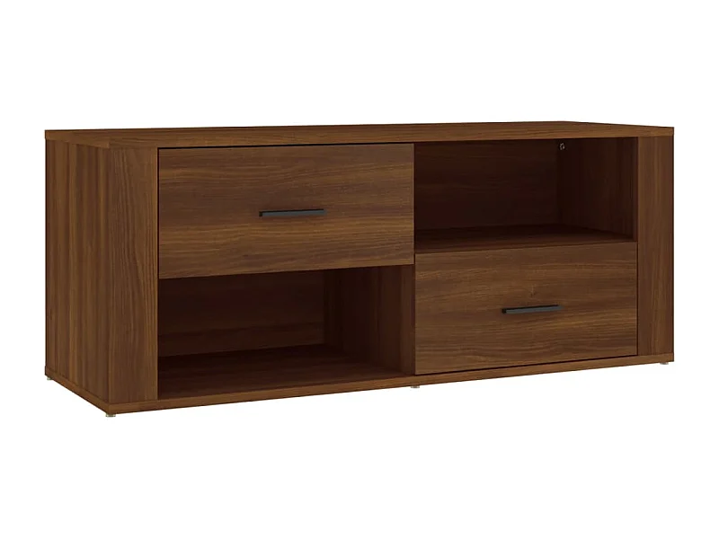 Xyra  Meuble TV Chêne marron 100x35x40 cm Bois d'ingénierie