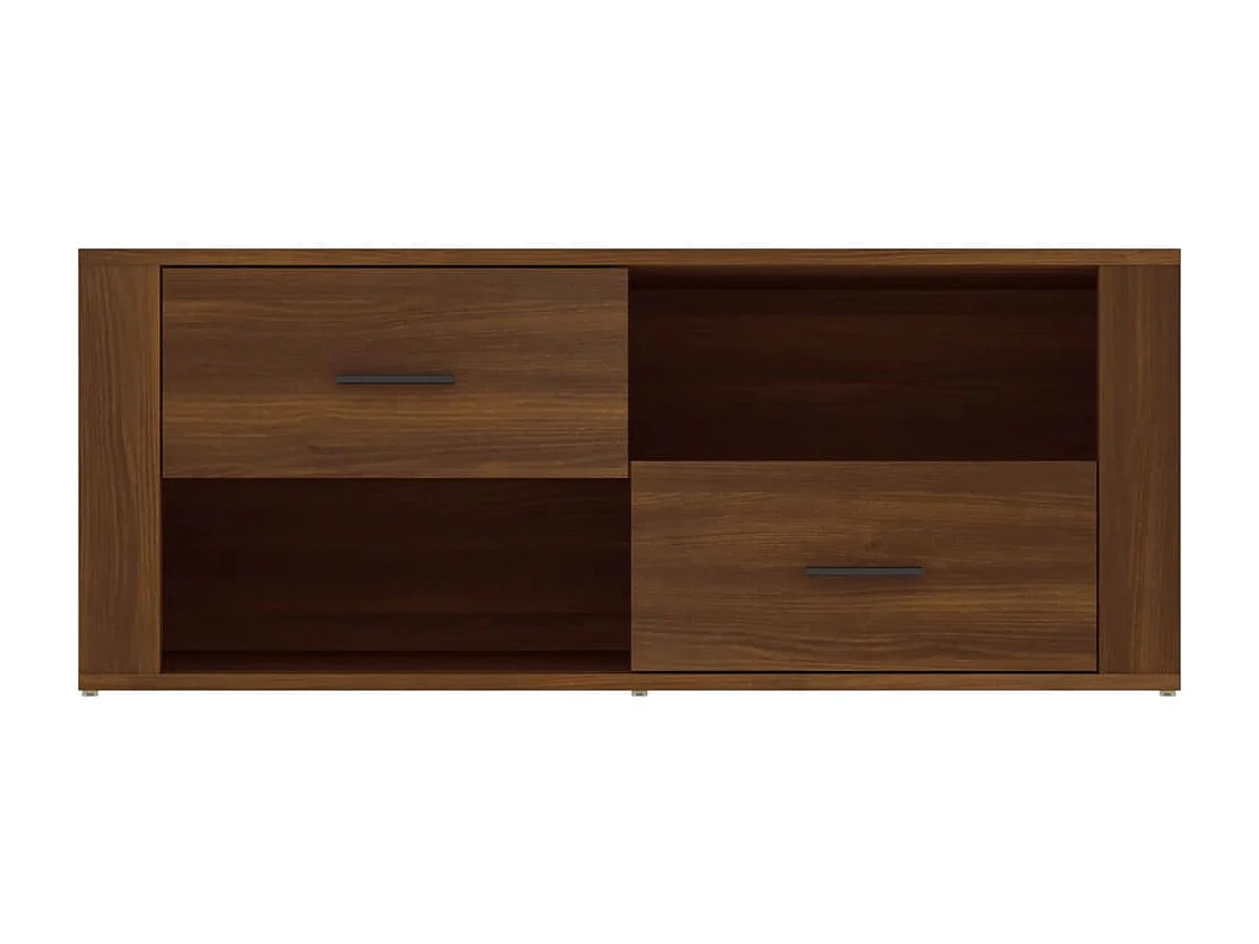 Xyra  Meuble TV Chêne marron 100x35x40 cm Bois d'ingénierie