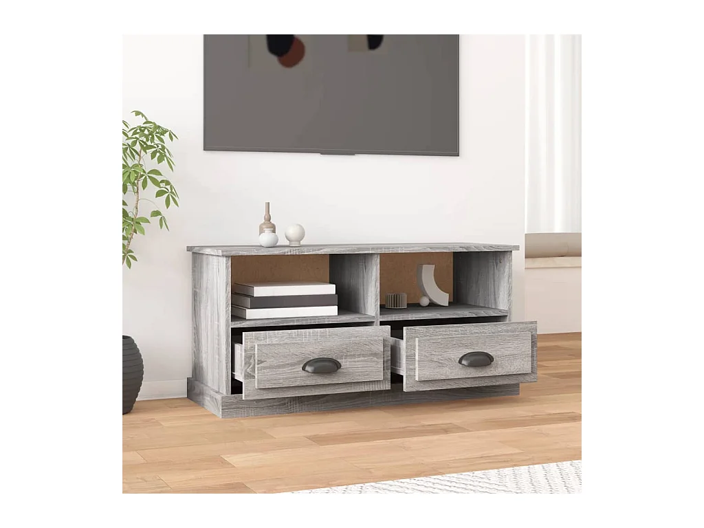 Vrelmi  Mueble para TV madera contrachapada gris Sonoma 93x35,5x45 cm