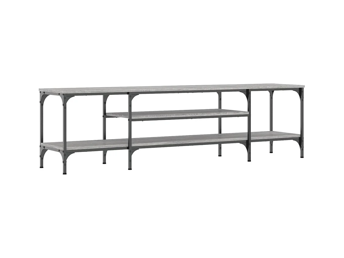 Numa  Meuble TV sonoma gris 161x35x45 cm bois d'ingénierie et fer