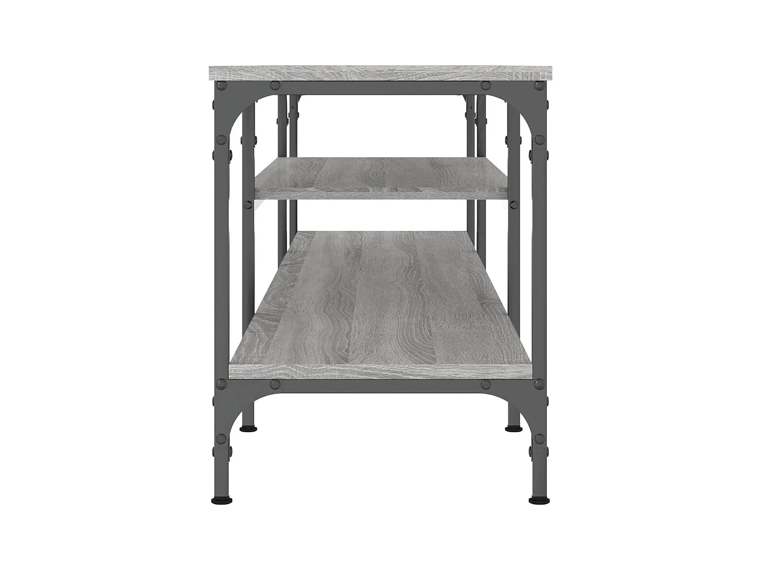 Numa  Meuble TV sonoma gris 161x35x45 cm bois d'ingénierie et fer