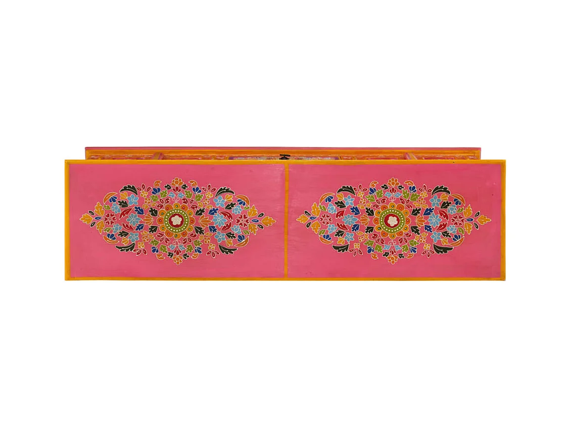 Mørke  Meuble TV rose 110x30x40 cm bois massif de manguier