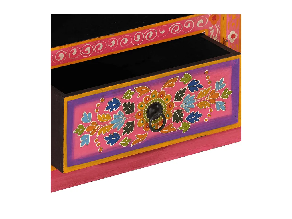 Mørke  Meuble TV rose 110x30x40 cm bois massif de manguier