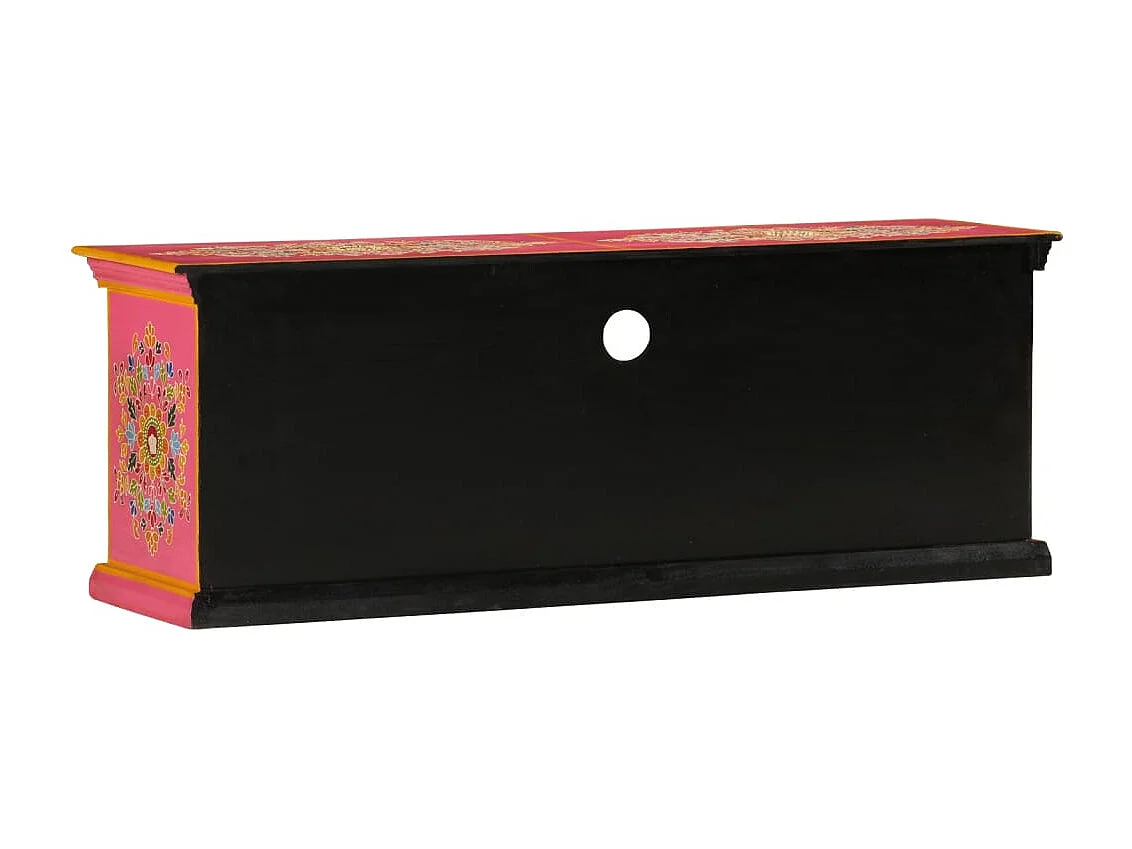 Mørke  Mueble de TV madera maciza de mango rosa 110x30x40 cm