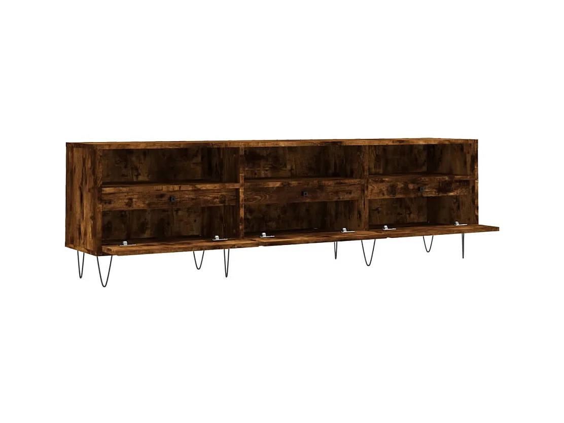 Salon-de-Provence  Tv-meubel 150x30x44,5 cm bewerkt hout gerookt eikenkleurig