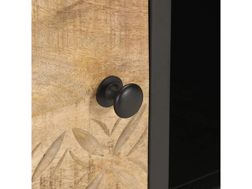 Sophie-Gaëlle  Tv-meubel met bewerkte deur 130x30x40 cm ruw mangohout