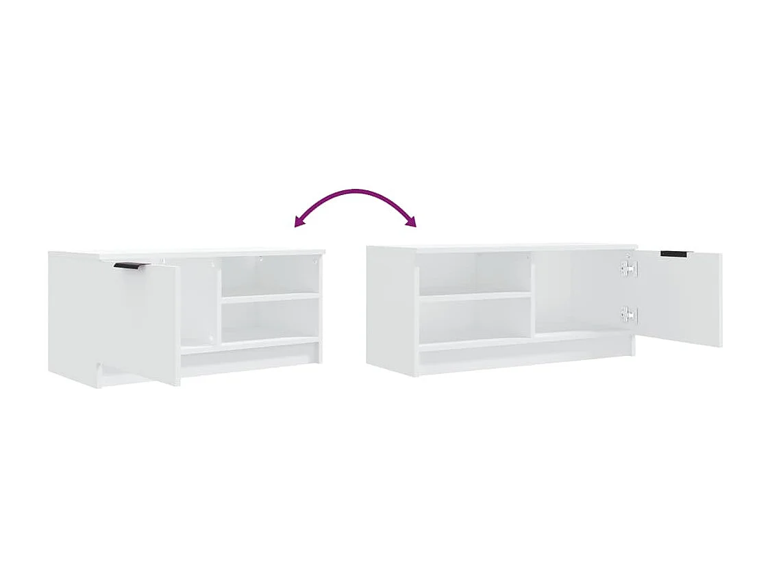 Bryvra  Meubles TV 2 pcs Blanc 80x35x36,5 cm Bois d'ingénierie