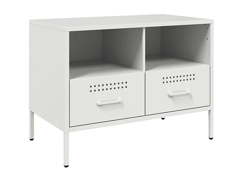 Dundrum  Mueble para TV acero blanco 68x39x50,5 cm