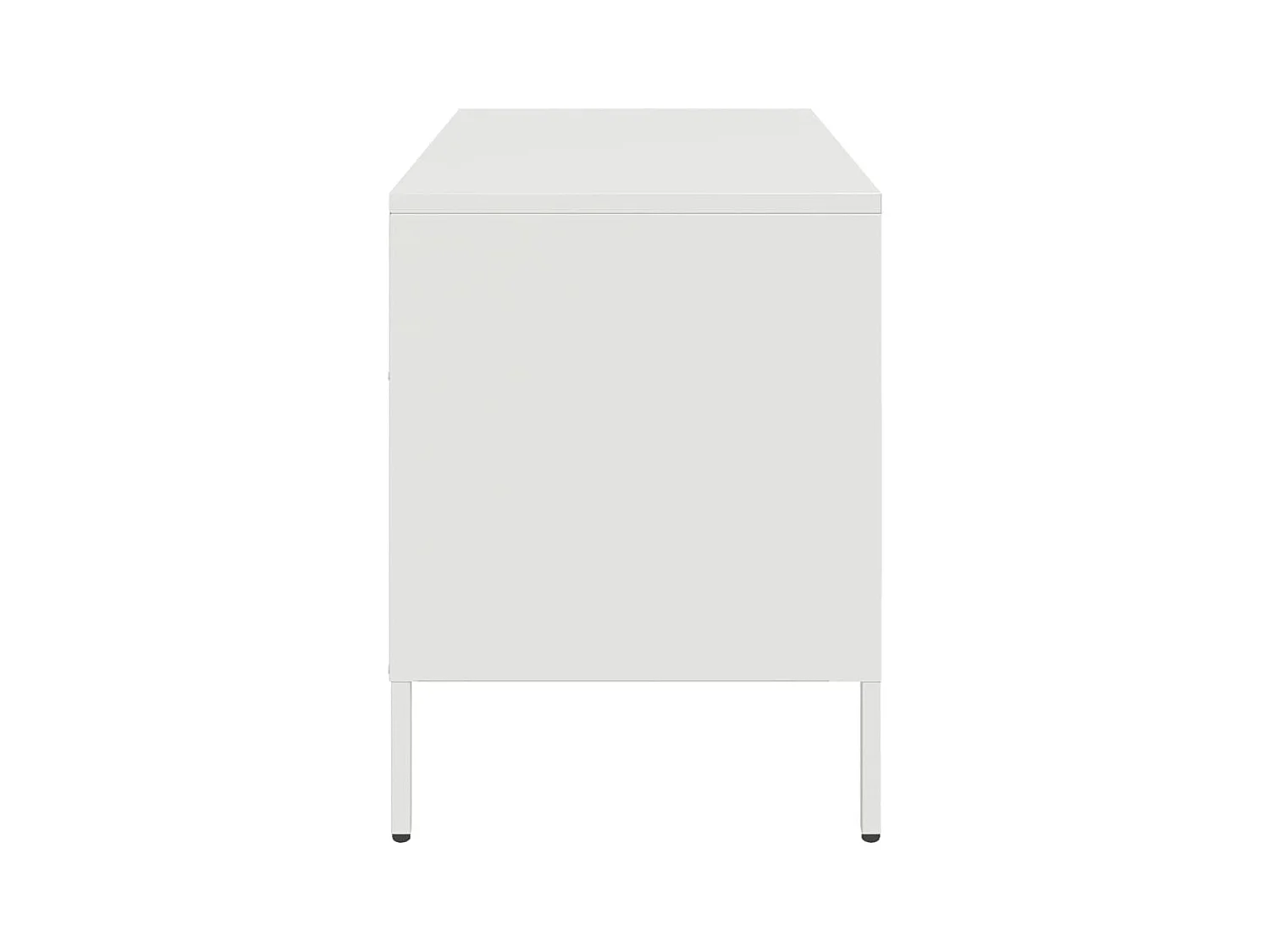 Dundrum  Meuble TV blanc 68x39x50,5 cm acier