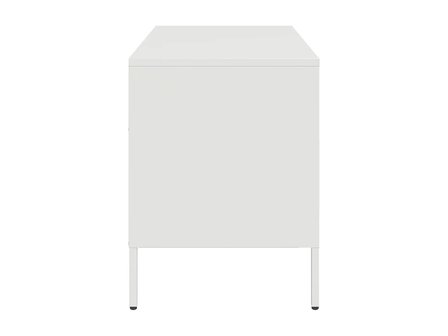 Dundrum  Meuble TV blanc 68x39x50,5 cm acier