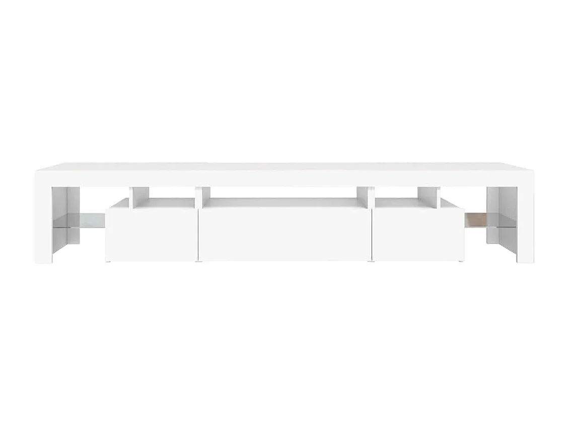 Tahlequah  Meuble TV avec lumières LED Blanc 215x36,5x40 cm