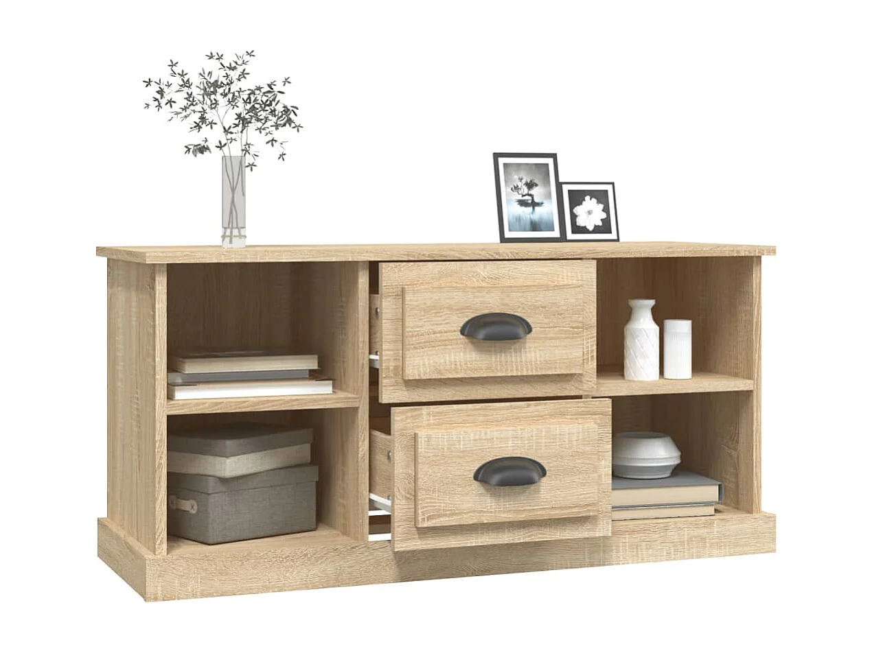 Dralinor  Mueble para TV madera contrachapada roble Sonoma 99,5x35,5x48cm