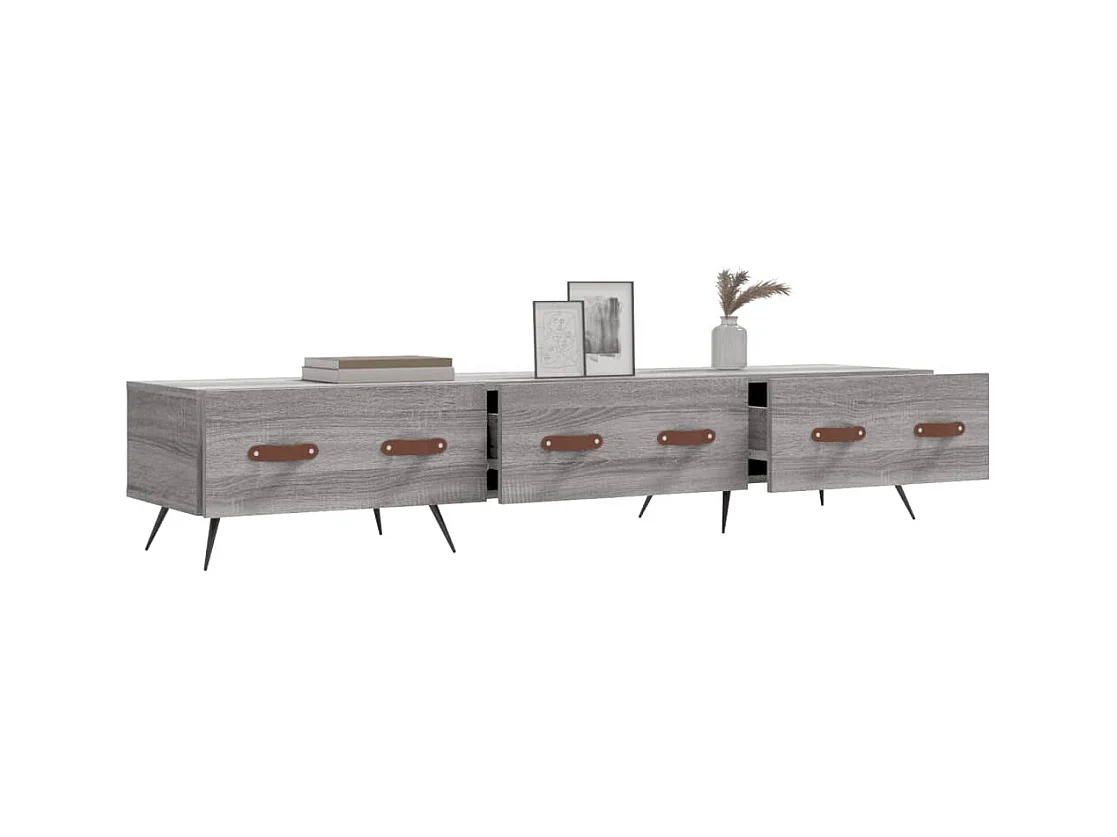 Tjorlin  Meuble TV sonoma gris 150x36x30 cm bois d'ingénierie