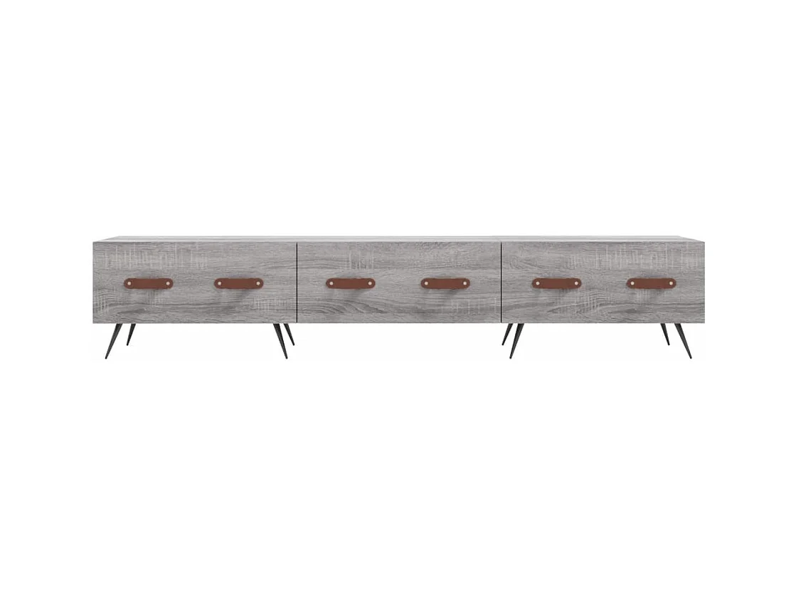 Tjorlin  Meuble TV sonoma gris 150x36x30 cm bois d'ingénierie