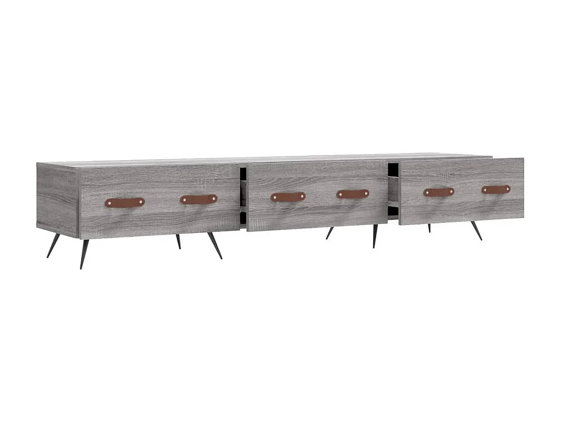 Tjorlin  Meuble TV sonoma gris 150x36x30 cm bois d'ingénierie
