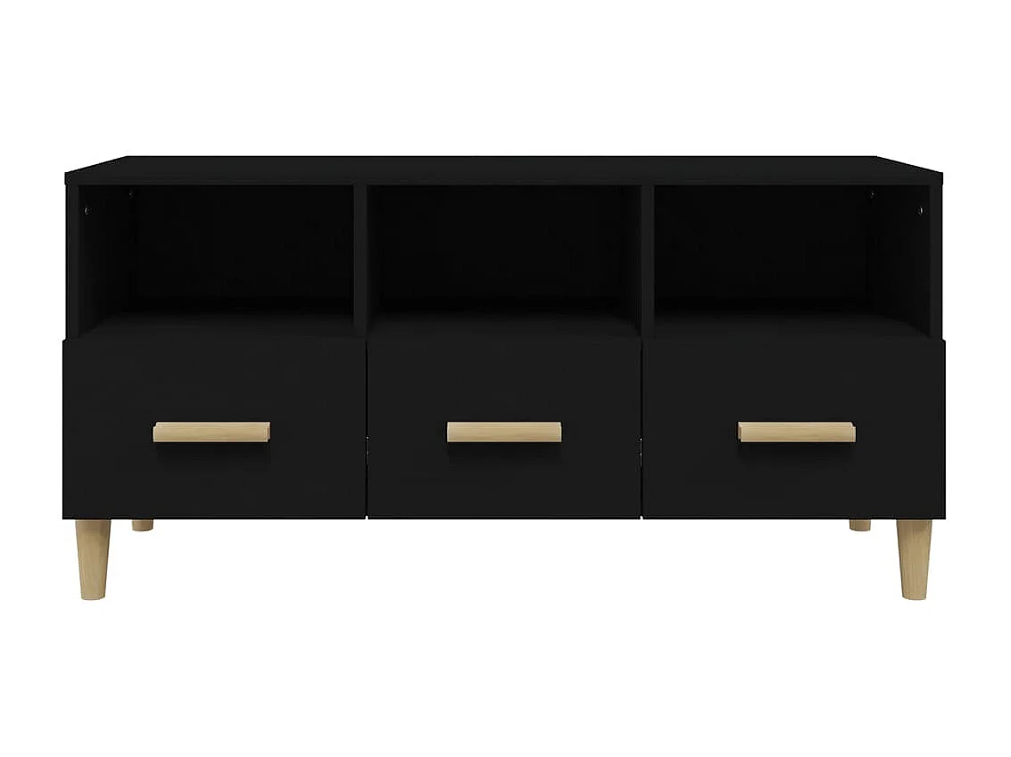 Sophie-Françoise  Meuble TV Blanc 102x36x50 cm Bois d'ingénierie