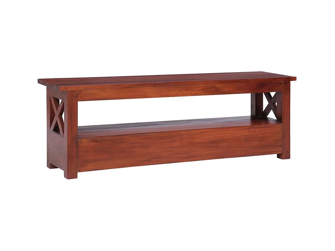 Tamaqua  Meuble TV Marron 115x30x40 cm Bois d'acajou massif