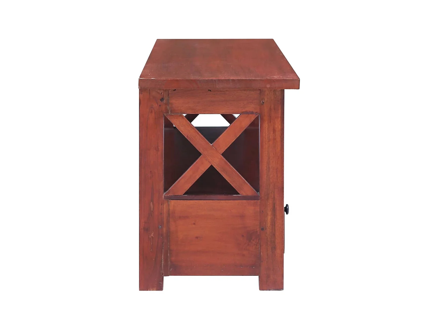 Tamaqua  Meuble TV Marron 115x30x40 cm Bois d'acajou massif