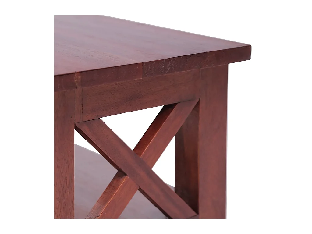 Tamaqua  Meuble TV Marron 115x30x40 cm Bois d'acajou massif