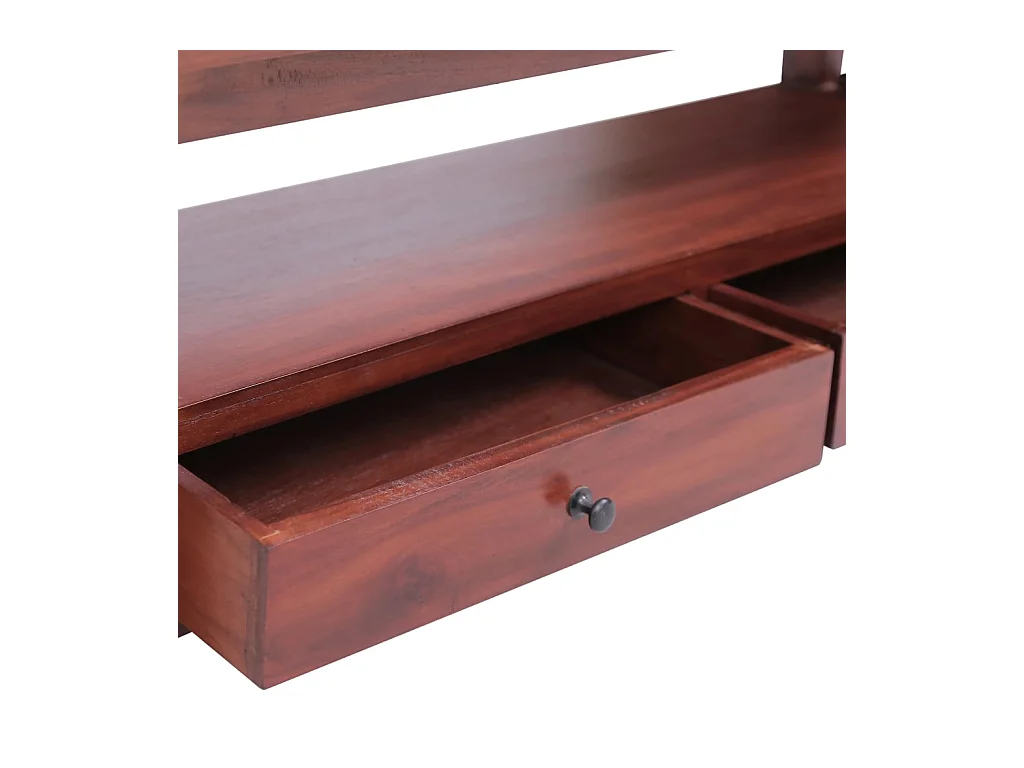 Tamaqua  Meuble TV Marron 115x30x40 cm Bois d'acajou massif