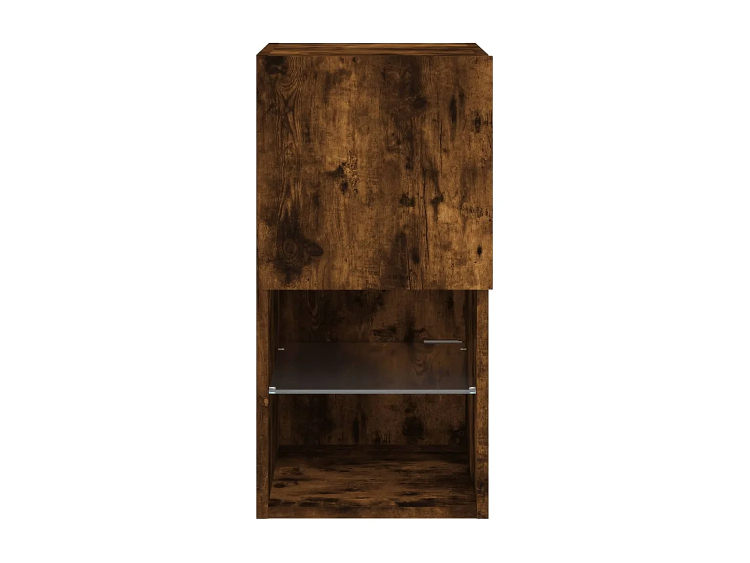 Almar  Meuble TV avec lumières LED chêne fumé 30,5x30x60 cm