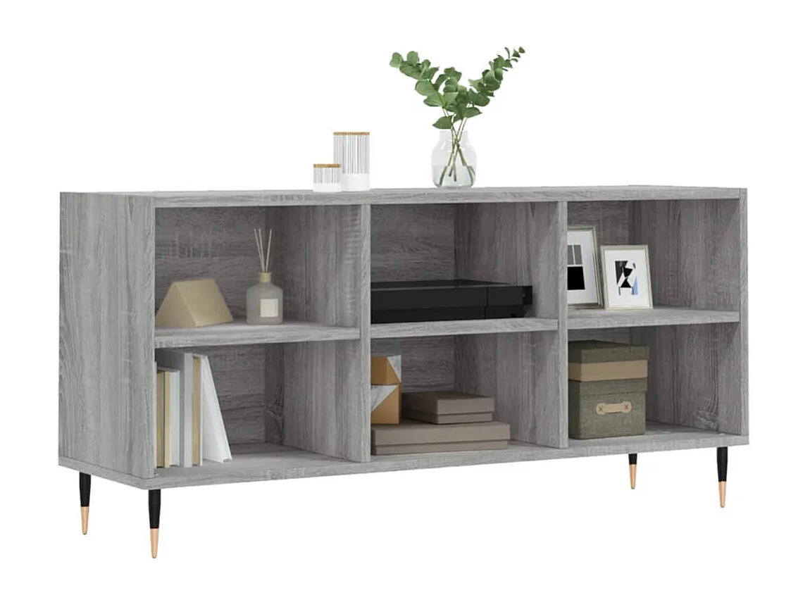 Farmington Hills  Mueble de TV madera de ingeniería gris Sonoma 103,5x30x50 cm