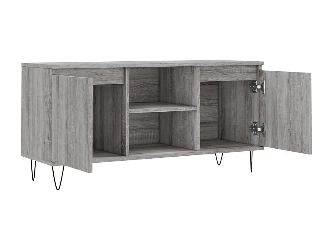 Ragnfrid  Tv-meubel 104x35x50 cm bewerkt hout grijs sonoma eikenkleurig