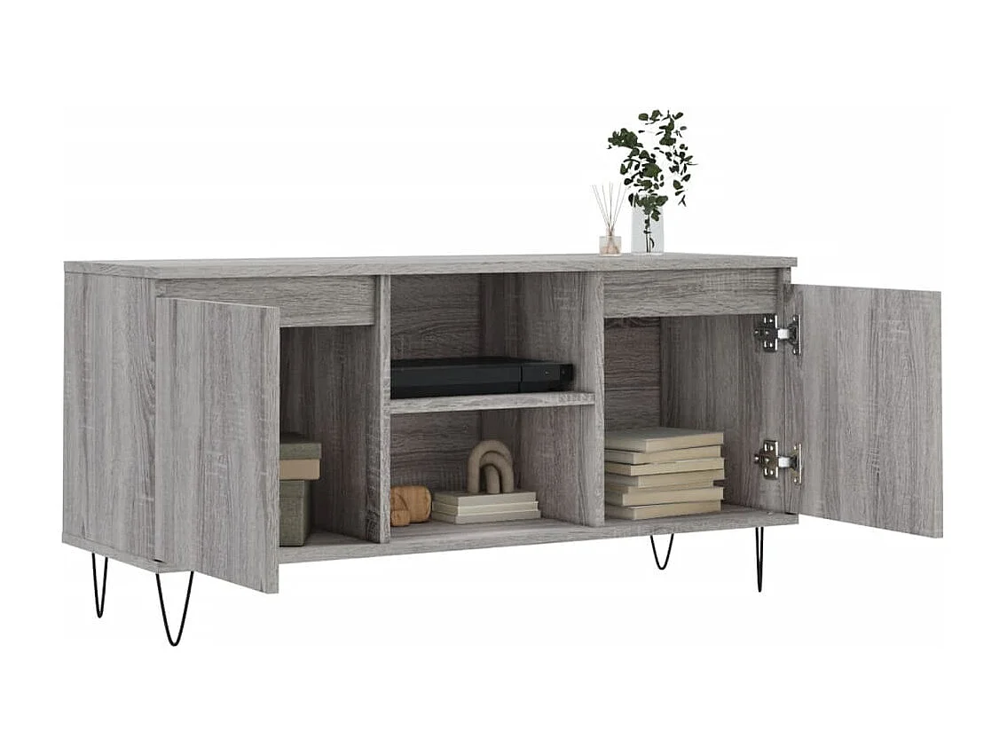 Ragnfrid  Meuble TV sonoma gris 104x35x50 cm bois d'ingénierie