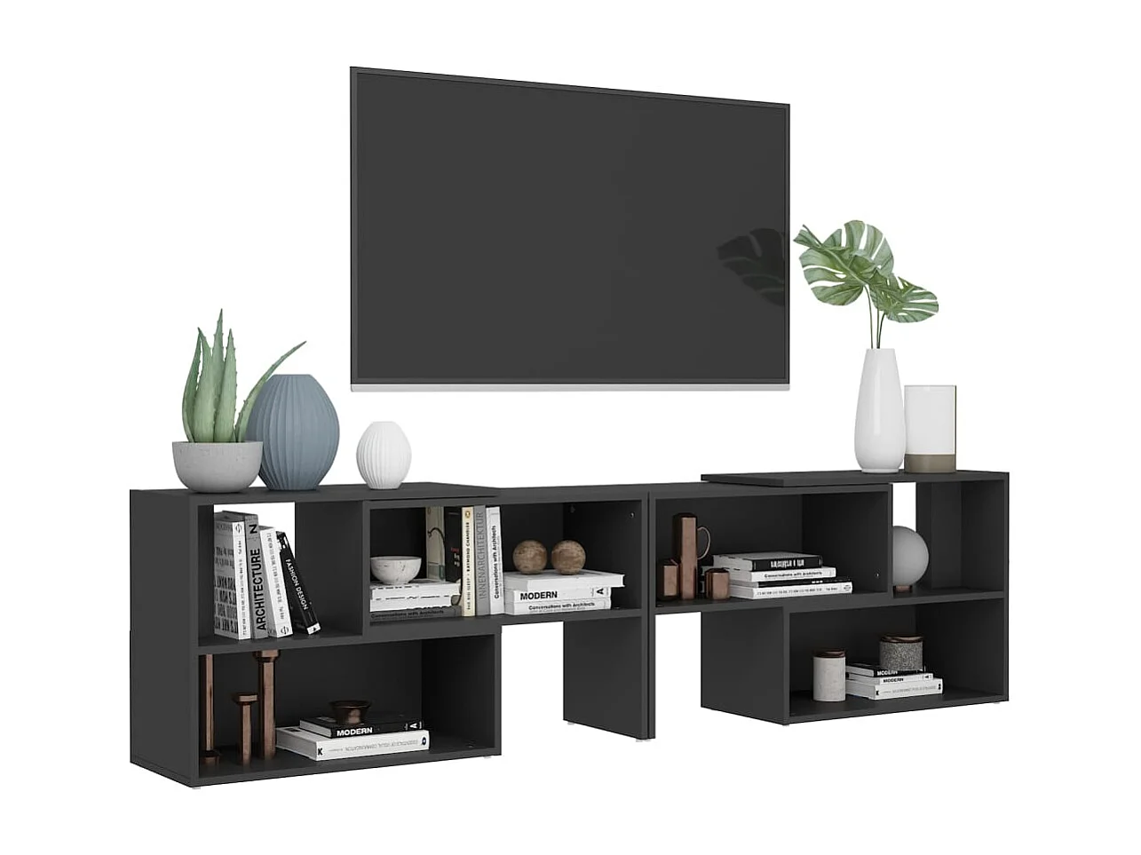 Dalia  Tv-meubel 149x30x52 cm bewerkt hout grijs