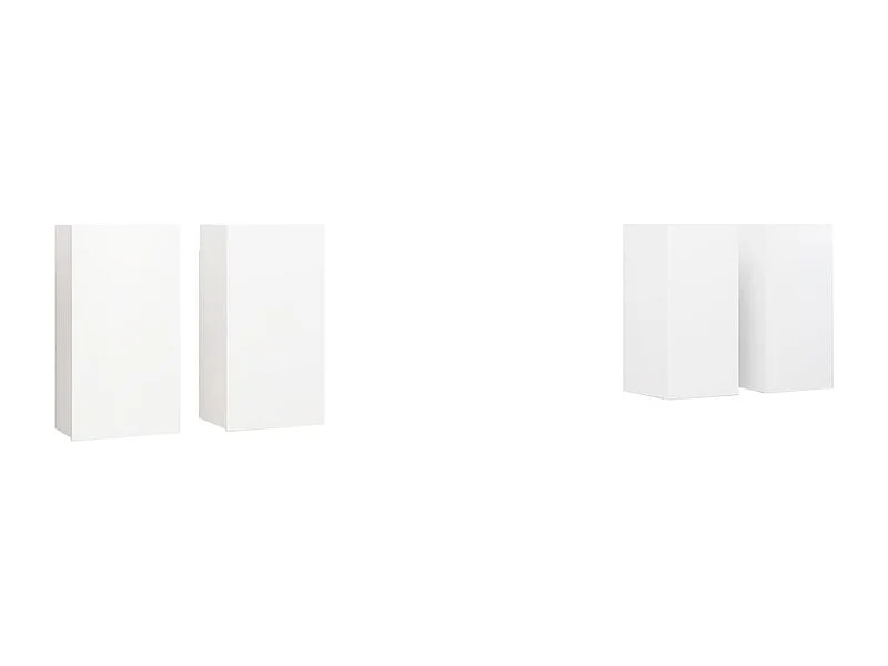 Lea  Meubles TV 4 pcs Blanc 30,5x30x60 cm Bois d'ingénierie