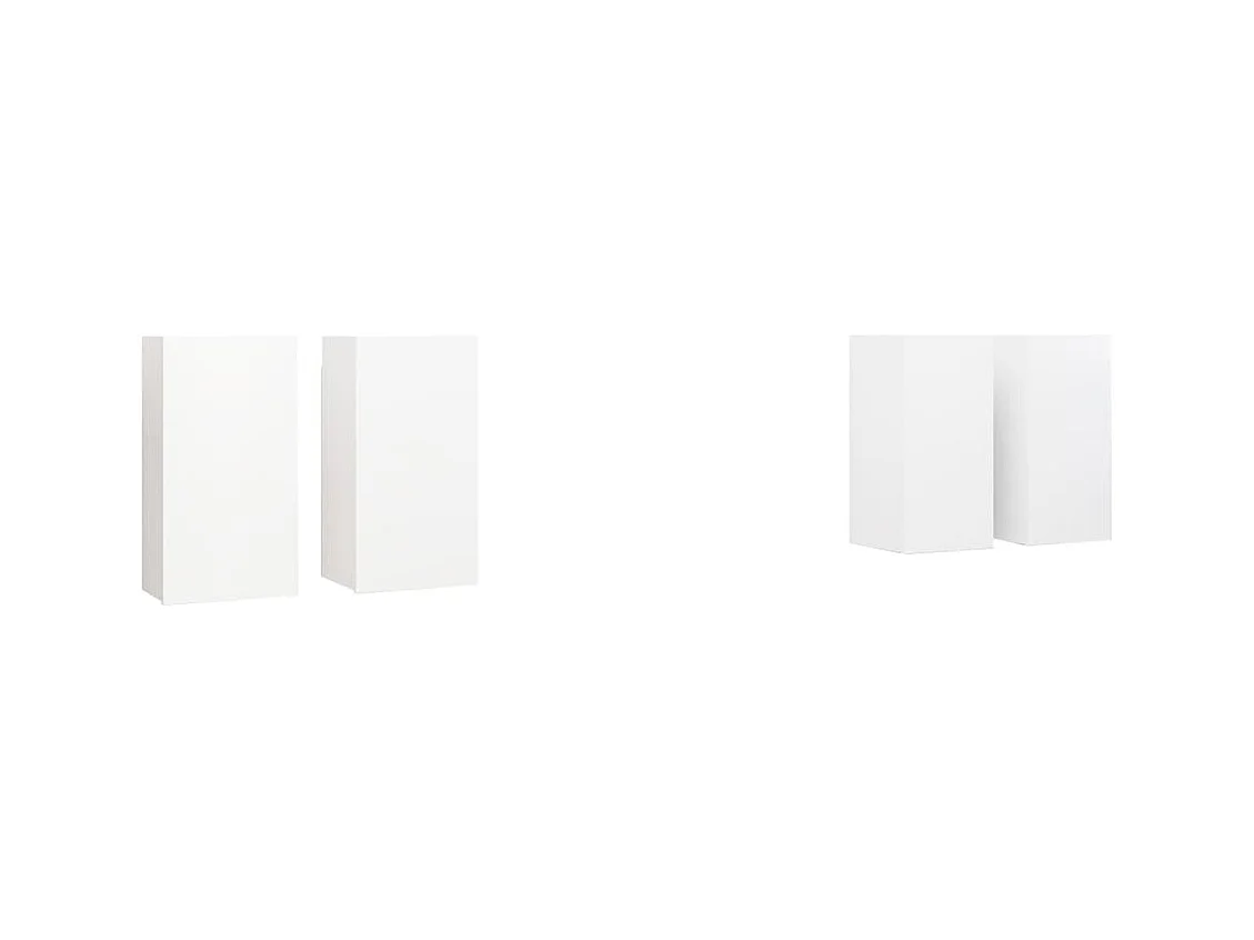 Lea  Meubles TV 4 pcs Blanc 30,5x30x60 cm Bois d'ingénierie